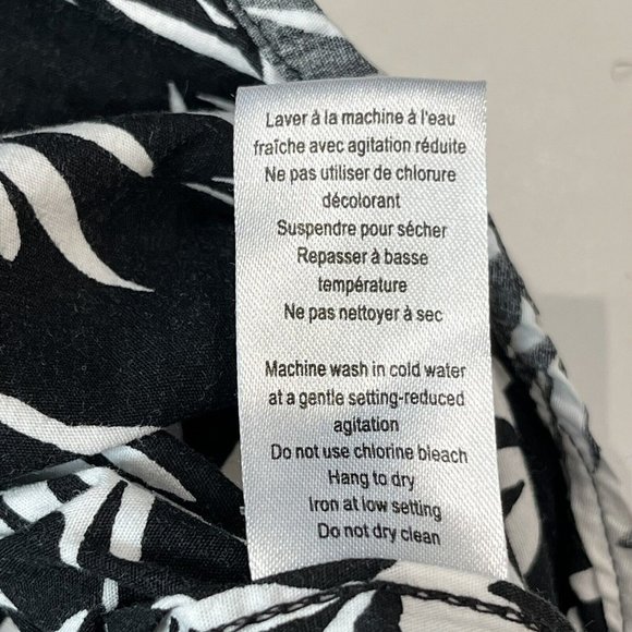 Private Member Black White Palm Print Button Up Shirt Men Small Inside Out Print - Picture 9 of 14